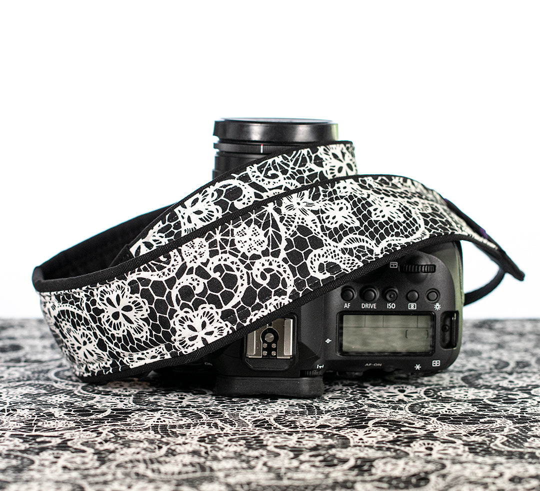 328 Lace Print Camera Strap - ten8e Camera Straps