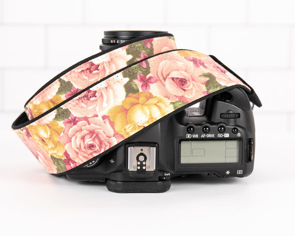 041 Roses Camera Strap  dSLR - ten8e Camera Straps