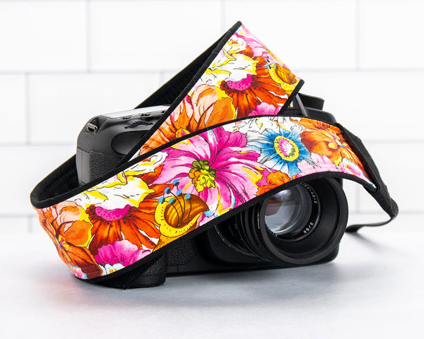 304 Floral Fantasia Camera Strap - ten8e Camera Straps